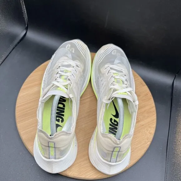 Nike Mens Size 12.5 Zoom Fly SP AJ9282-107 White Yellow Running Shoes Sneakers