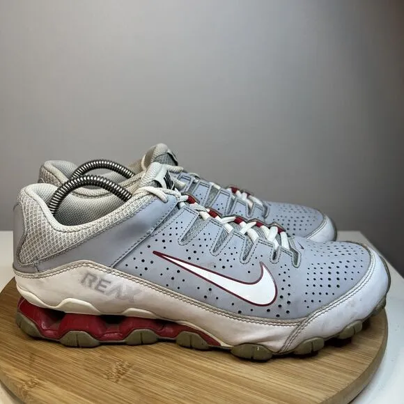 Nike Mens Size 9.5 Reax 8 TR 616272-012 Gray Red Running Shoes Sneakers