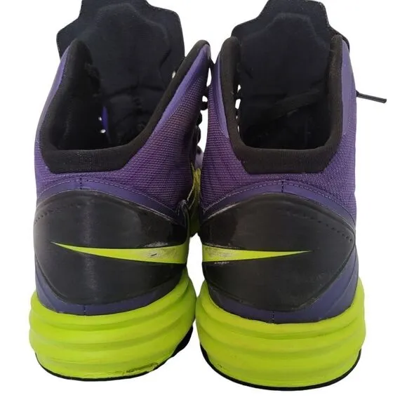 Nike Men's Lunar Hyperdunk Sneakers Purple/Neon Green 13M