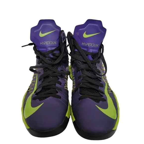 Nike Men's Lunar Hyperdunk Sneakers Purple/Neon Green 13M