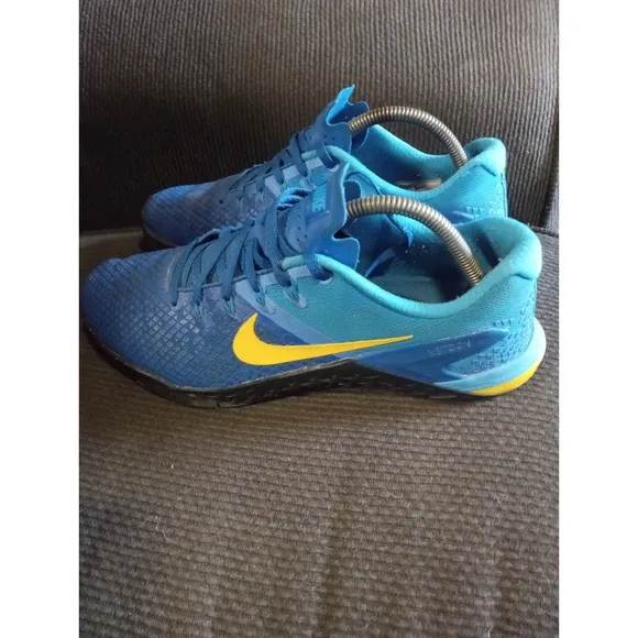 Nike Metcon 4 Athletic Sneakers Men's 10 BV1636-474 Yellow Royal Blue