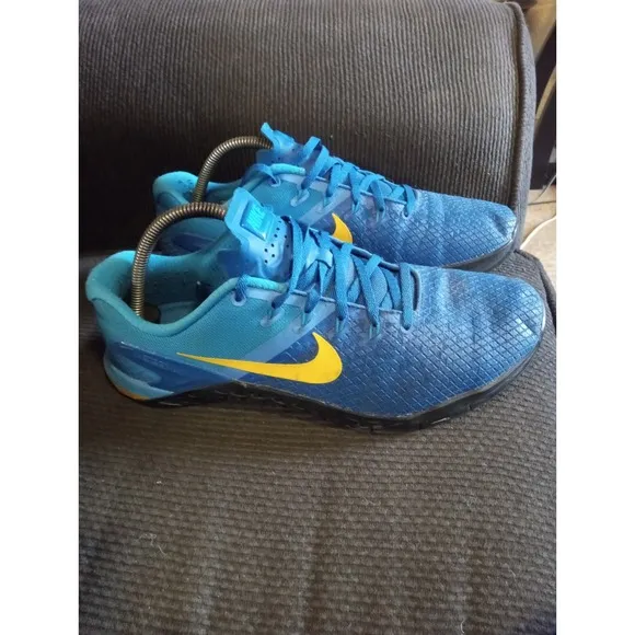 Nike Metcon 4 Athletic Sneakers Men's 10 BV1636-474 Yellow Royal Blue