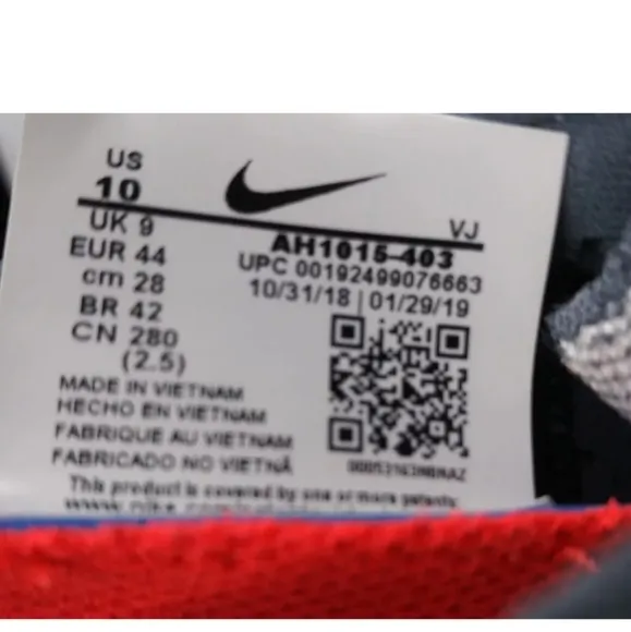 Nike Odyssey React Flyknit 2 Shoes Men's Size 10 Armory Blue  AH1015-403