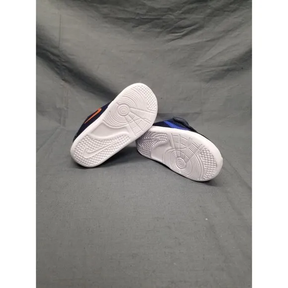 Nike Omni Multi-Court Sneakers Slip-On Blue Orange Size 8 DISPLAY MODEL!
