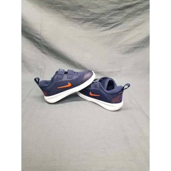 Nike Omni Multi-Court Sneakers Slip-On Blue Orange Size 8 DISPLAY MODEL!