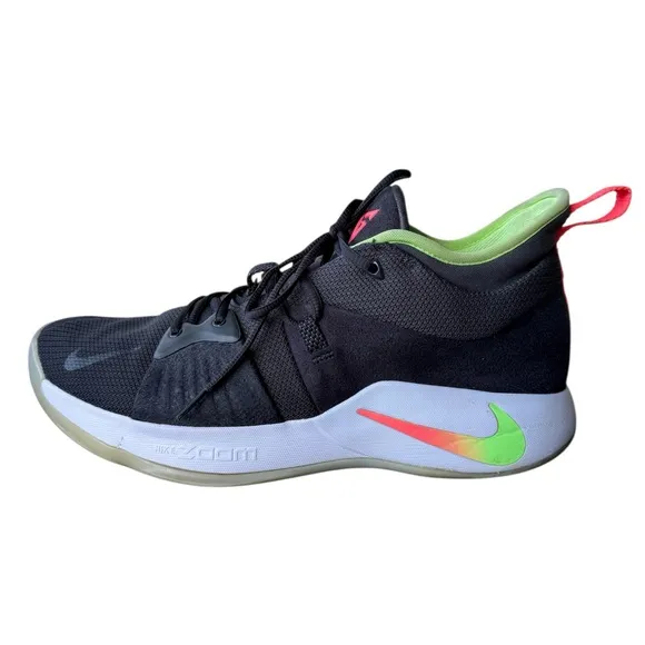 Nike Paul George Shoes PG 2 Anthracite Hot Punch Black  Men’s Size 13