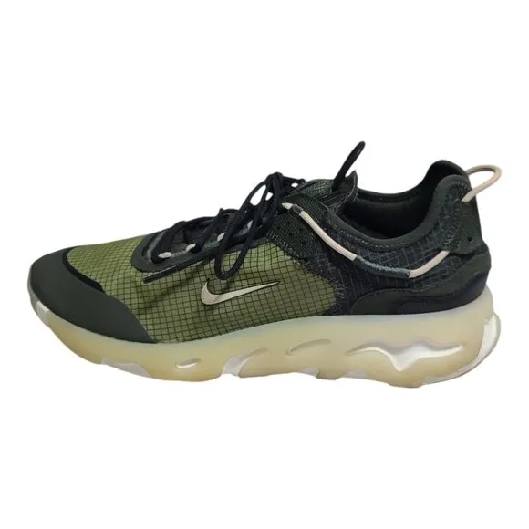 Nike React Live Sequoia Green White Running Shoes Men's Size 12 CV1771-300