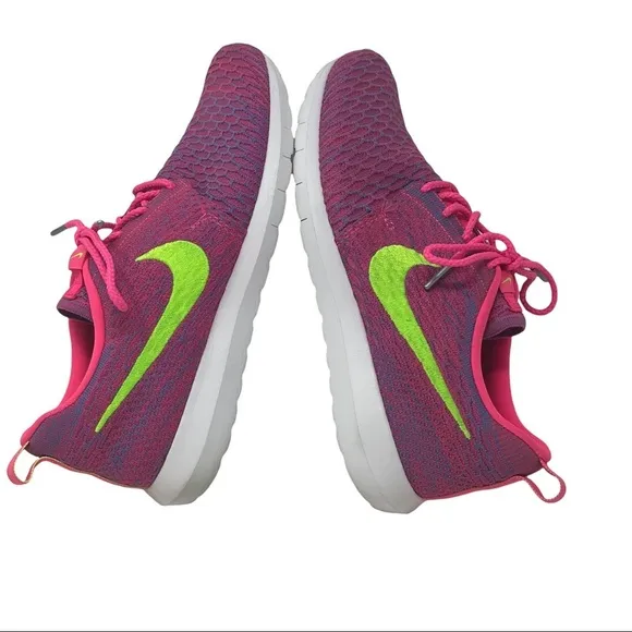 Nike Roshe Flyknit 'Pink Flash' Unisex Sneakers Mens 9.5 Womens 11 677243-601