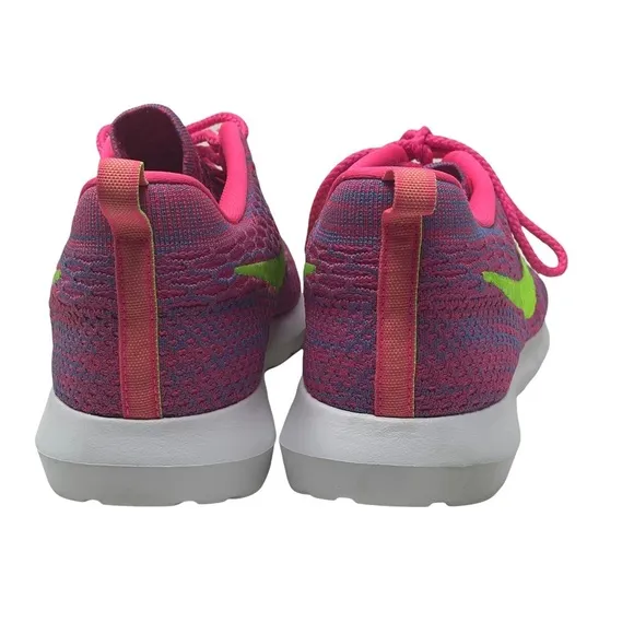 Nike Roshe Flyknit 'Pink Flash' Unisex Sneakers Mens 9.5 Womens 11 677243-601