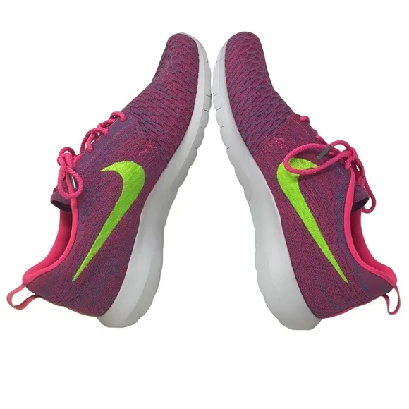 Nike Roshe Flyknit 'Pink Flash' Unisex Sneakers Mens 9.5 Womens 11 677243-601