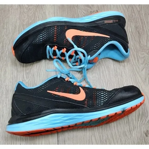 Nike Running Womens Shoes Size 7 Dual Fusion Run 3 653594-009 Colorful Sneakers