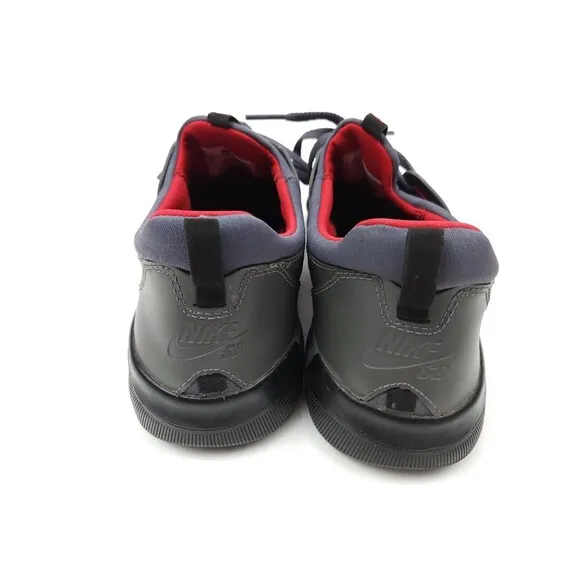 Nike SB Nyjah Free Men’s 9.5 Dark Grey Black Red AA4272 Skateboard Sneakers