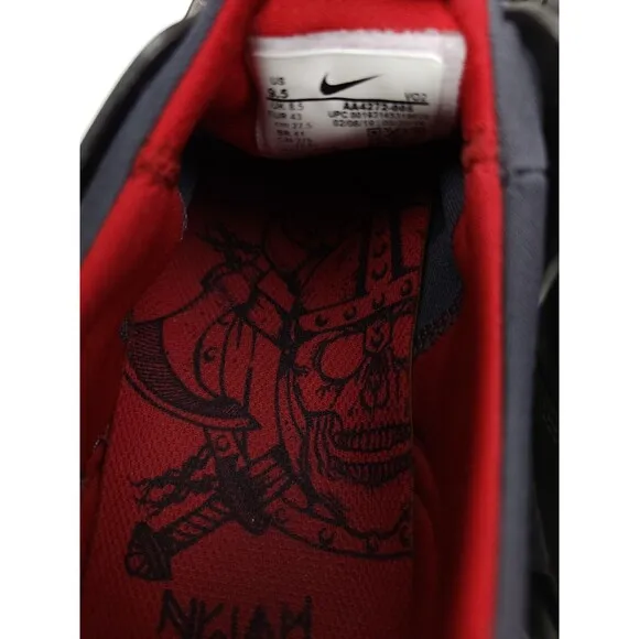 Nike SB Nyjah Free Men’s 9.5 Dark Grey Black Red AA4272 Skateboard Sneakers