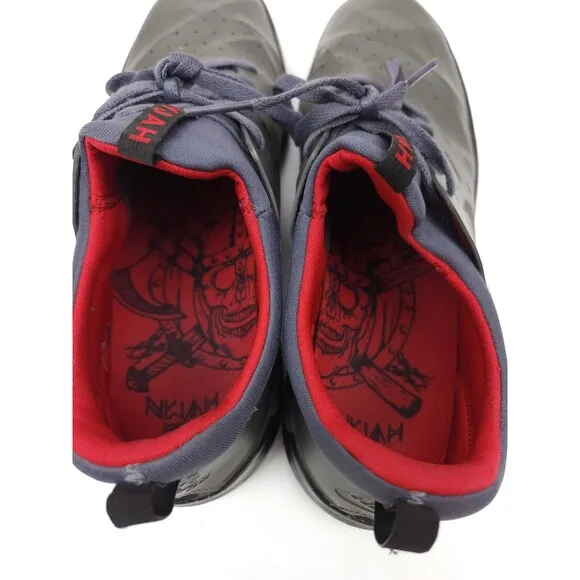Nike SB Nyjah Free Men’s 9.5 Dark Grey Black Red AA4272 Skateboard Sneakers
