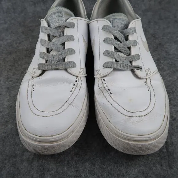 Nike Shoes Mens 10 Sneakers SB Stefan Janoski Leather Skate Casual White Lace Up