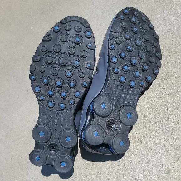 Nike Shox Gray and Blue Running Shoes