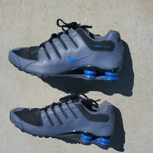 Nike Shox Gray and Blue Running Shoes