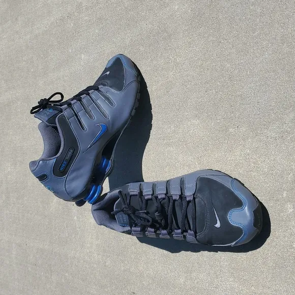Nike Shox Gray and Blue Running Shoes