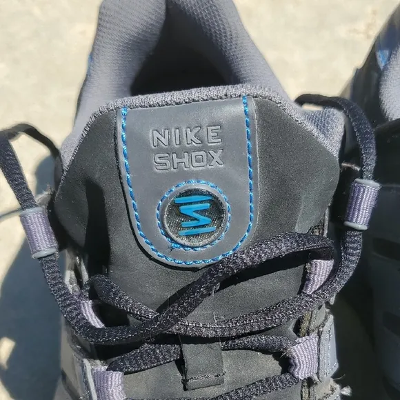 Nike Shox Gray and Blue Running Shoes