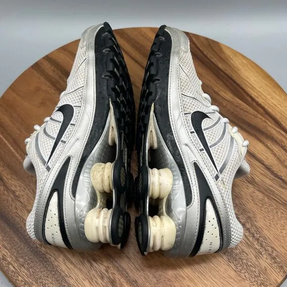 Nike Shox Turbo VII Shoes Womens Size 9 White Metallic Silver 2008 Running VTG