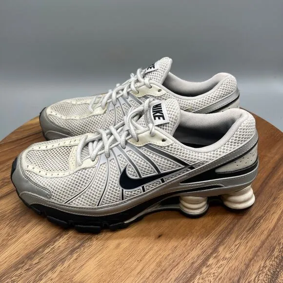 Nike Shox Turbo VII Shoes Womens Size 9 White Metallic Silver 2008 Running VTG