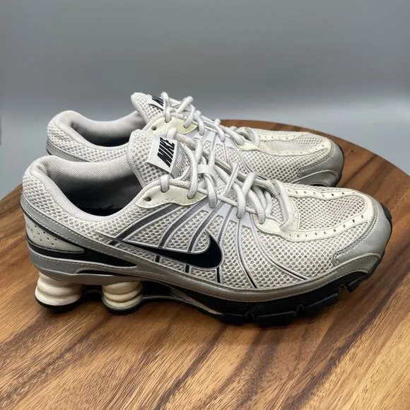 Nike Shox Turbo VII Shoes Womens Size 9 White Metallic Silver 2008 Running VTG
