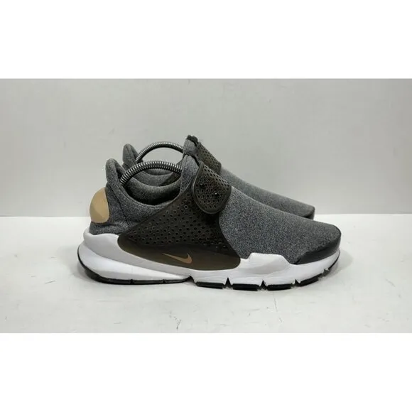 Nike Sock Dart SE Running Shoes Women's Sz 10 Vachetta Tan Gray Black 862412-001