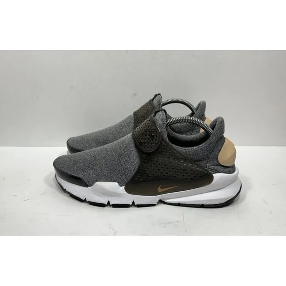 Nike Sock Dart SE Running Shoes Women's Sz 10 Vachetta Tan Gray Black 862412-001