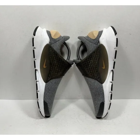 Nike Sock Dart SE Running Shoes Women's Sz 10 Vachetta Tan Gray Black 862412-001