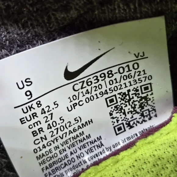 Nike Space Hippie 04 'Black Volt' Men's Running Shoes Size 9