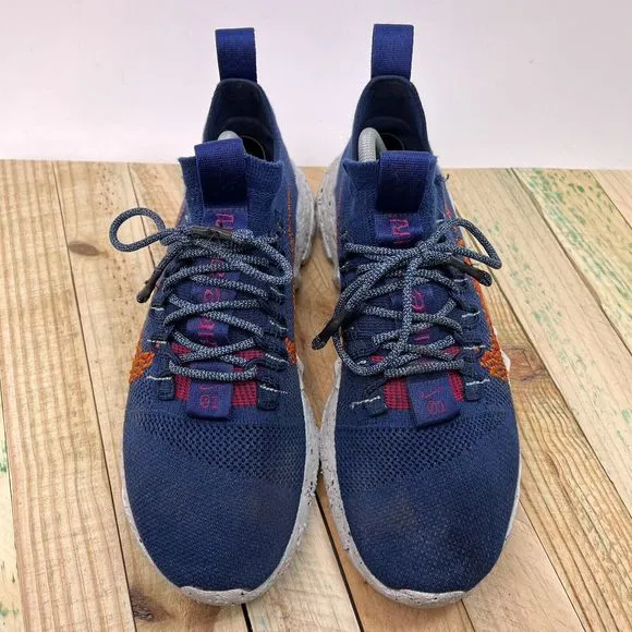 Nike Space Hippie 1 Shoes Mens Size 8 Navy Orange Athletic Running DN0010-400