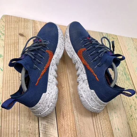 Nike Space Hippie 1 Shoes Mens Size 8 Navy Orange Athletic Running DN0010-400