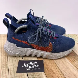 Nike Space Hippie 1 Shoes Mens Size 8 Navy Orange Athletic Running DN0010-400