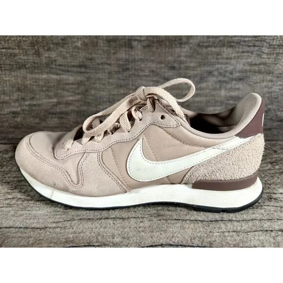 Nike Womens Internationalist Shoes Pink Trainers Casual Leather Sneakers