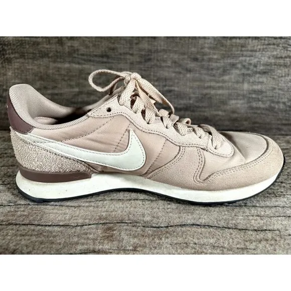 Nike Womens Internationalist Shoes Pink Trainers Casual Leather Sneakers