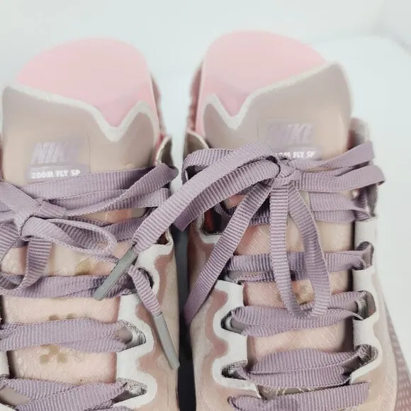 Nike Women's Taupe Grey-Obsidian Lab Zoom Fly SP Chicago Running Shoes Size 6.5
