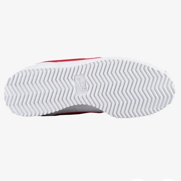 Nike | Youth Unisex White and Red Leather Cortez lace up Sneakers, size 6.5