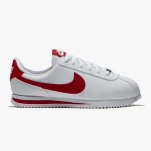 Nike | Youth Unisex White and Red Leather Cortez lace up Sneakers, size 6.5
