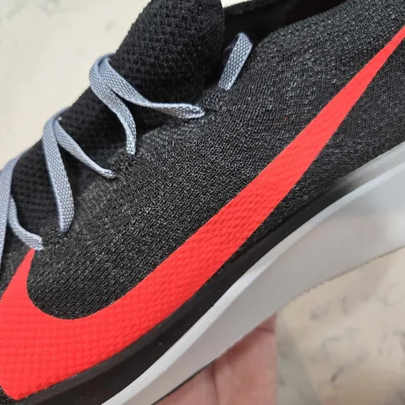 Nike Zoom Men’s SZ.13 Fly Flyknit AR4561-005 Black/Red Running Shoes New