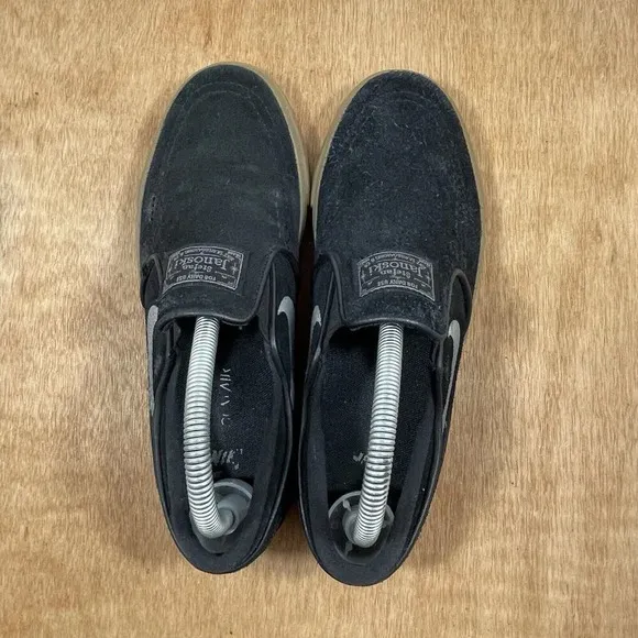 Nike Zoom Stefan Janoski Slip On Men Size 6 Black White Sneaker 833564-001