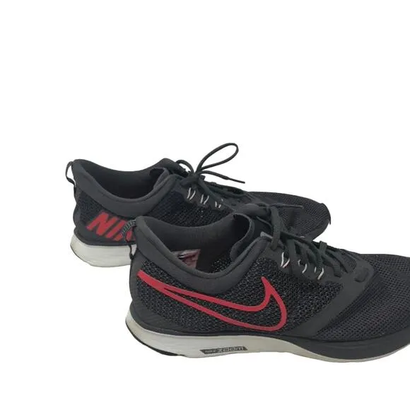 Nike Zoom Strike Running Shoes Grey Red Mens 12