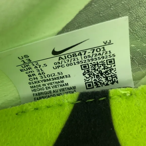 Nike Zoom Victory XC 5 Mens Running Shoes Volt Turquoise Size 13 AJ0847-401