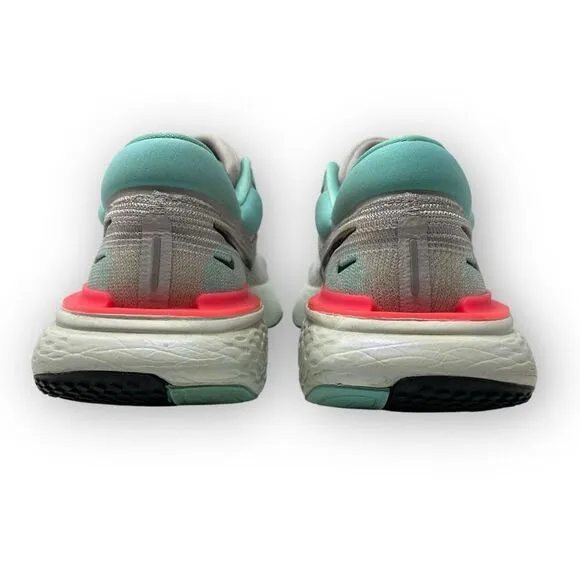 Nike ZoomX Invincible Run Running Shoes Flyknit Grey Turquoise Pink Mens Size 12