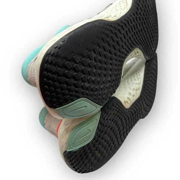 Nike ZoomX Invincible Run Running Shoes Flyknit Grey Turquoise Pink Mens Size 12
