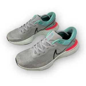 Nike ZoomX Invincible Run Running Shoes Flyknit Grey Turquoise Pink Mens Size 12