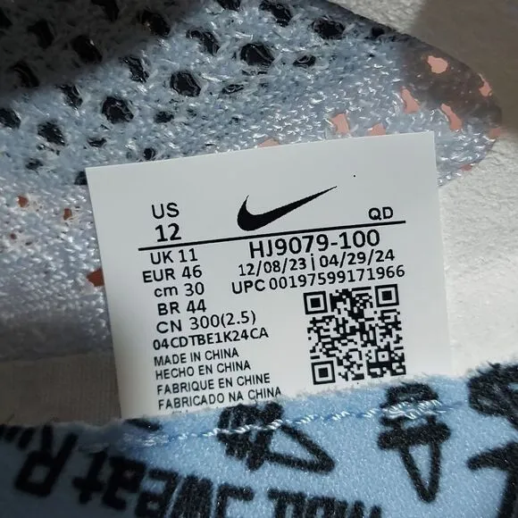Nike ZoomX Vaporfly Next% 3 Running Shoes Blue White HJ9079-100 Men's Size 12
