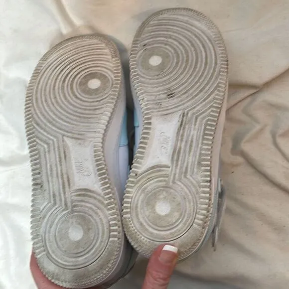 Nike Air Force 1 Custom Baby Blue Mid Men’s Sneakers. Size 8.
