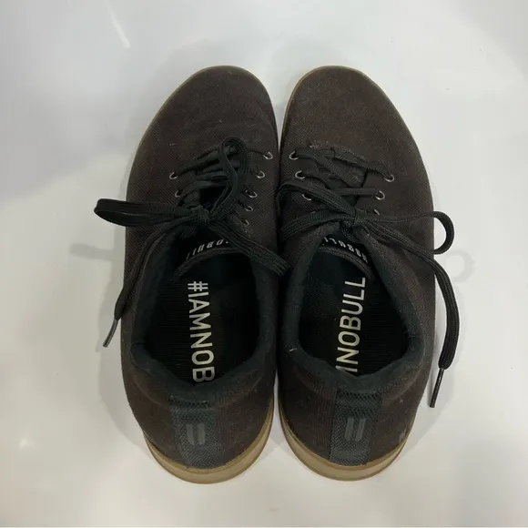 NoBull gum trainers black sneakers canvas unisex sizing 10 11.5 casual