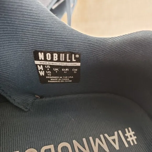 Nobull Project unisex mens 8 womens 9.5 blue Superfabric Gum Trainers sneakers