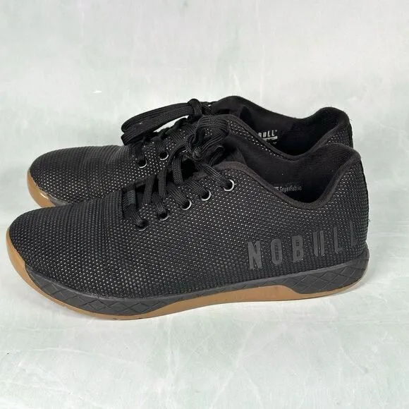NoBull Shoes Mens Size 8 Black Outwork Gum Sole W9.5 Trainers Running Lifting